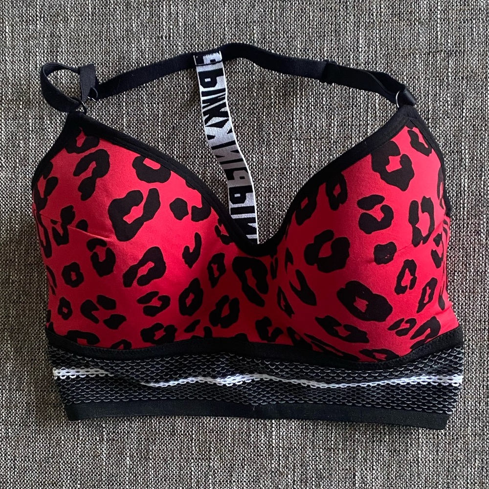 Red Leopard Bra